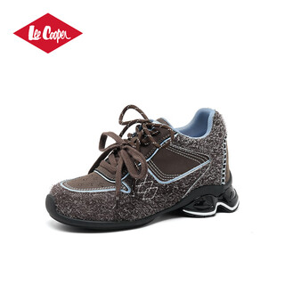 Lee cooper women's inner heightening moral training shoes 2026 spring new casual sports shoes for women brown blue 37