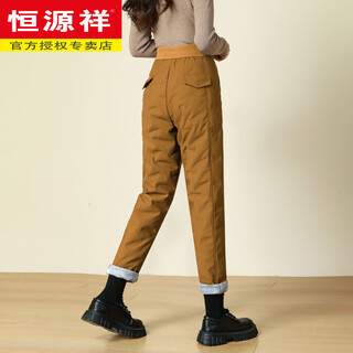 Hengyuanxiang down pants women's outer wear 2025 new winter - 40 degrees extreme cold northeast harbin cold-proof women's cotton pants khaki 28 106-115jin jin is equal to 0.5 kg
