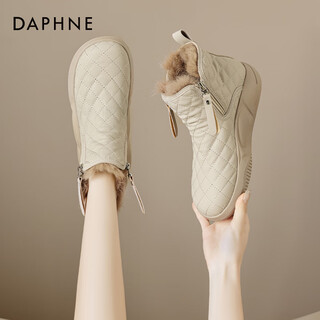 Daphne thick-soled snow boots for women 2025 new autumn and winter velvet thickened women's shoes warm northeastern mother cotton shoes short boots
