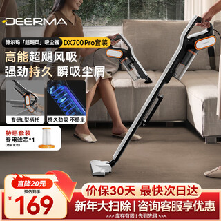 Deerma dx700pro filter element set version, push rod carpet type dual-purpose small powerful high-power vacuum cleaner, large suction pet hair vacuum cleaner dxbd11a