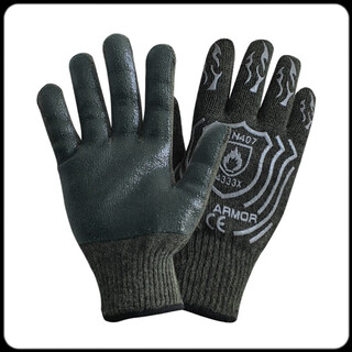 Pupan snow wolf outdoor anti-scalding gloves camping fire-retardant gloves flame-retardant insulation wood stove high temperature-resistant camping equipment pine pine green s height 170 or below length 2