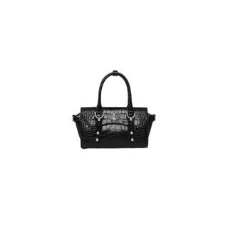 Vivienne westwood women's handbag magnetic closure detachable shoulder strap with zipper internal pocket portable design black leather material black tu