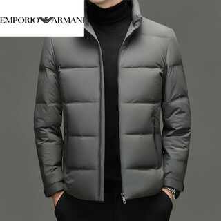Emporio armani armani autumn and winter men's down jacket 2026 new stand-up collar business versatile jacket dad casual style gray green xl 180