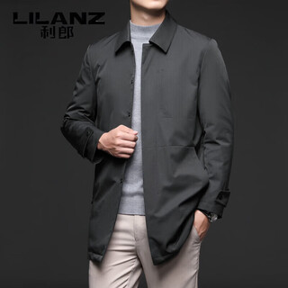 Lilanz пуховик мужской средней длины, осенне-зимнее пальто среднего и пожилого возраста с лацканами белого утиного пуха, утолщенная теплая куртка-ветровка зеленого цвета m