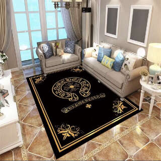 Yusenyi carpet cute bedroom bedside living room coffee table floor mat clothing store photo home use black 14 thick anti-slip non-balling 160cmx230cm