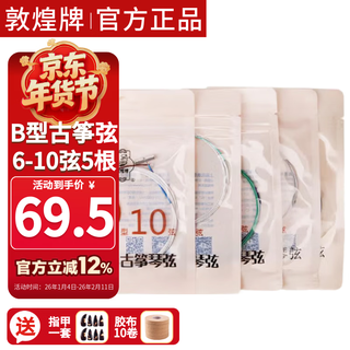 Dunhuang brand b-type guzheng strings 6-10 strings, 5 pieces, 10 rolls of tape, 1 set of nails included