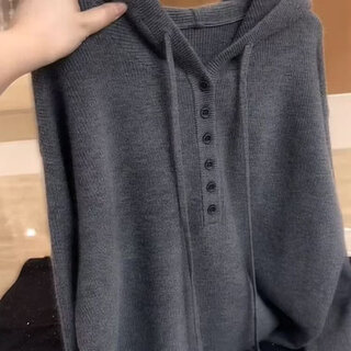 Hot 2025 winter new fashion solid color korean style style sweater women's cgf hooded commuter bottoming shirt jd gray (original quality) l recommended 105-120jin jin equals 0.5 kg