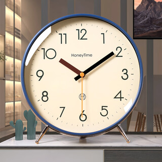 Wall ear 2026 new simple desk clock living room desktop clock desktop clock advanced alarm clock desk clock atmospheric creative ornaments off-white