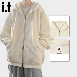 Chocoolate it men's black hooded student sweatshirt jacket for men 2026 new spring american loose versatile cardigan for men apricot counter quality xl recommended 130-145 jin jin equals 0.5 kg