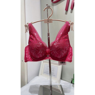 Triumph (triumph) official flagship authentic lace deep v water-filled cup thickened small breast push-up bra rising cup underwear 16-8790 red j5 70b