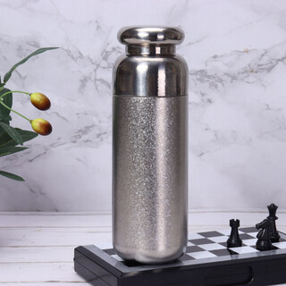 Lanjingge's new pure titanium intelligent mechanical dial insulation tea cup double-layer tea water separation health tea cup full titanium water cup titanium 460ml