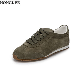 Hongkee 2026 spring outdoor moral training shoes women's thin-soled lightweight flat-soled casual women's shoes h796d100 green 35