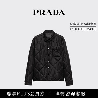 Prada/prada gift men's cashmere blend shirt black m