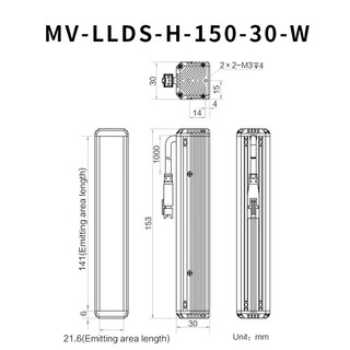 Hikvision machine vision industrial camera vision led light strip light source controller mv-llds-h series mv-llds-h-150-30-w