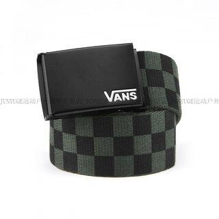 Vance vans official men's belt (1168mm*38mm) checkerboard outdoor street black_charcoal gray one size