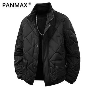 Panmax abrigo de algodón con cuello alto marca de moda invierno hombres cálido casual versátil a prueba de viento top algodón negro m recomendado 90-110jin jin equivale a 0,5 kg