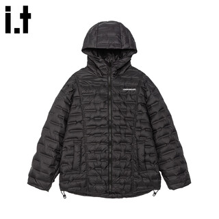 Chocoolate it american trendy comfortable warm hooded men's down jacket winter new loose casual versatile jacket black m recommended 105-120jin jin equals 0.5 kg