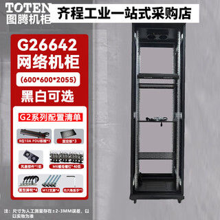 Totem cabinet server cabinet g2 glass door series 42u 22u g26618g26622g26642g26842g2 g26642 (600*600*2055) black and white 8