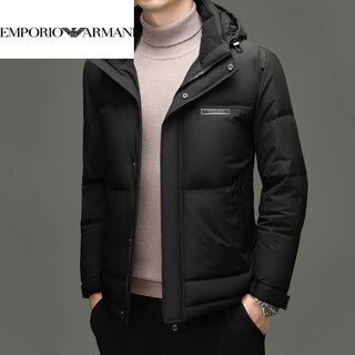 Emporio armani armani high-end men's down jacket winter new middle-aged business casual warm thickened 90 duck down jacket black xl recommended weight 135-150jin jin equals 0.5 kg