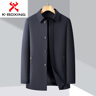 Kbxng jinba business men's cotton padded coat, thickened and warm, removable liner cotton coat, winter new middle-aged and elderly dad's padded jacket 2352 navy blue m 170/48
