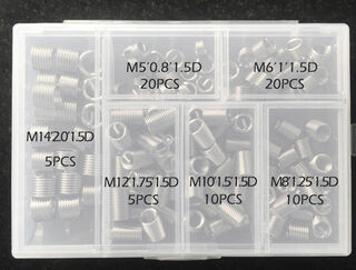 Rongguang wire screw sleeve combination boxed thread repair repair sleeve wire sleeve braces thread protective sleeve m6m8m10m12 commonly used m5-m14*1 point 5d mixed package, a total of 70 pieces