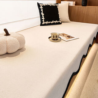 Fantasy bay window cushion window sill cushion can be used as sofa bedroom cushion special shape qingqi beige 70x180cm