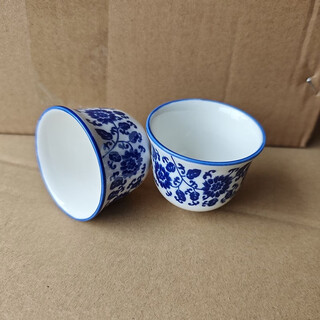 Fantasy 50 ml wine cup, white wine cup, small wine cup, small wine cup, 50 ml blue and white wine cup, 6 pieces