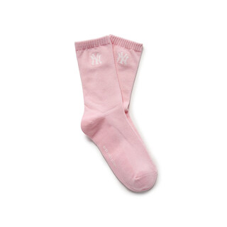 Mlb children's official boys and girls classic logo soft, comfortable, trendy and versatile mid-calf socks 26 spring new style, light pink, one size fits all 19-23cm
