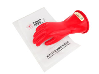 Shuangan grade 0 latex gloves brand 5kv grade 0 live work 1kv latex insulated gloves low voltage protection 1000v grade 00 latex