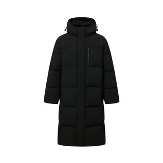 Polowalk men's down jacket 2025 winter new product 90 duck down simple hooded long down jacket dark navy filled down approximately 280g~392.7g m 170/m