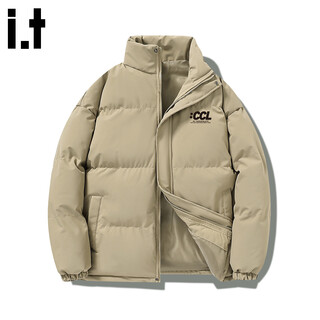 Chocoolate it american retro warm cotton jacket for men in spring and winter thickened loose high-end stand-up collar jacket khaki 3xl recommended 180jin jin is equal to 0.5kg -200jin jin is equal to 0.5kg