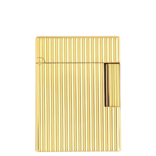 Dupont (s.t.dupont)ligne 1 gold brass guilloché lighter c14020 tax included gold