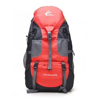 Outdoor backpack backpack for men and women hiking sports travel mountaineering bag 50l red 50l