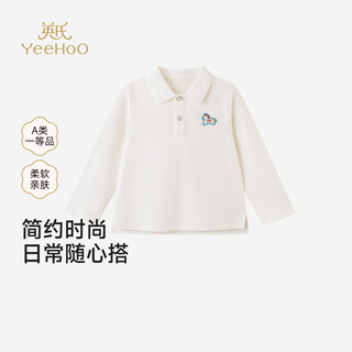 Yeehoo shopping mall children's long-sleeved t-shirt polo collar lapel boys' tops 26 children's clothing yrtaj1s002a yunsi white cotton yrtaj1s002a 80 cm