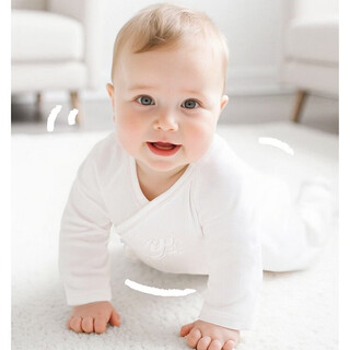 Yeehoo shopping mall baby type a one-piece pajamas and monk clothes star language long-sleeved romper pure cotton one-piece ylhaj0s003a star language white-collared cotton ylaaj0s003a 80cm