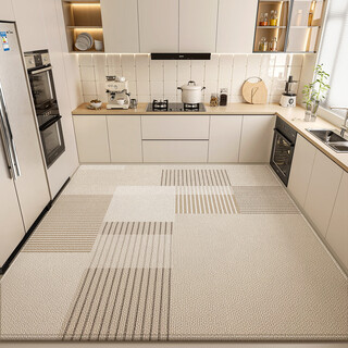Fantasy kitchen mat new special full cover oil-proof anti-slip no-wash waterproof carpet mat full cover washable sink carpet xuan su one three anti-belgian velvet kitchen mat 140x160cm upgraded double-sided anti-slip, anti-fouling and resistant