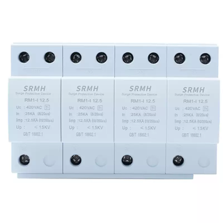 Shanghai people's first-class surge protector lightning arrester t1 three-phase 4p arrester suppressor surge protector white 2p