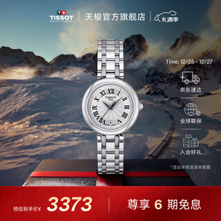 Tissot (tissot) official flag swiss watch little beauty series quartz ladies watch as a christmas gift for your girlfriend, silver steel band t126.010.11.013.00