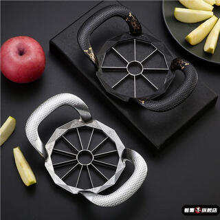 Ji litian watermelon slicer large household stainless steel watermelon cutting artifact thickened cut hami melon blocks apple apple cut black 12 pieces no color box