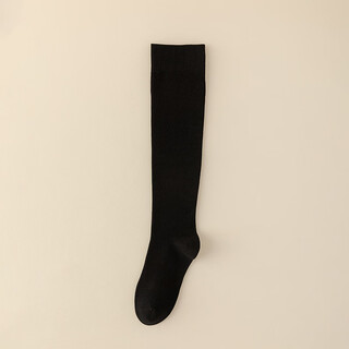 Color spun beautiful leg socks for women in autumn, boneless, deodorant and anti-pilling jk socks, black, one size fits all