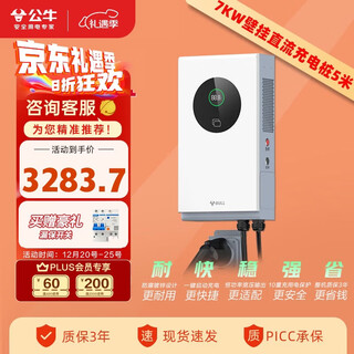 Bull new energy vehicle wall-mounted fast-charging dc charging pile is suitable for nio hongqi wuling geely dc port models cube cloud 7kw wall-mounted dc charging pile