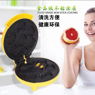 Tuojin fully automatic bread machine electric baking pan double-sided heating baking breakfast machine household children's cartoon mini cake machine + simple recipe