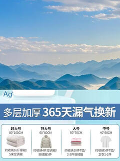 Yusenyi antibacterial vacuum compression bag storage bag special for cotton clothes and quilts, down jackets and luggage no-extraction storage bags (antibacterial flat style) extra large storage bags 4 pack 16jin jin equals 0.5kg thick quilt applicable 4