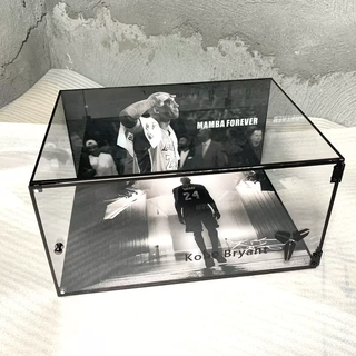 Yusenyi companion kobe bryant shoe box transparent aj sneaker storage display box yak absorbent storage box figure magnetic gift box transparent retirement 358x262x180mm