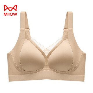 Miiow seamless invisible liquid foundation large size underwear women's push-up bra to prevent sagging fat mm fixed cup summer thin bra liquid foundation skin l recommended weight 100-120jin jin is equal to 0.5kg suitable for abc cup