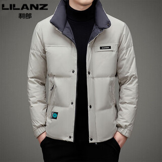 Lilanz 2025, новинка зимы, мужской утепленный теплый пуховик для молодежи и среднего возраста, повседневная мужская модная куртка с воротником-стойкой, белая m 170