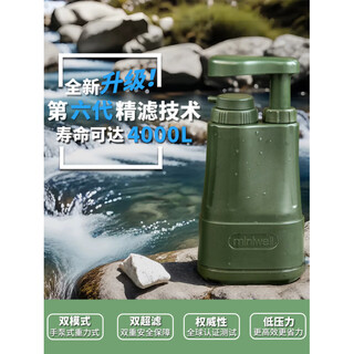 Emergency water purifier, outdoor survival equipment, individual outdoor water purifier, camping adventure water supplies