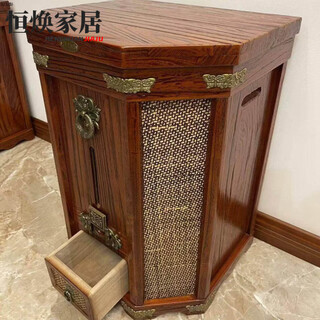 Mppmck japanese high-end solid wood rice barrel wooden rice barrel rice cylinder rice box solid wood home rice barrel household supplies rice storage box old-fashioned hexagonal rice barrel 15kg0440350