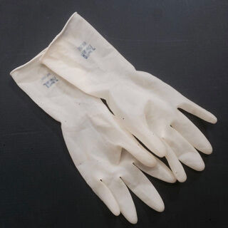 Other disposable beef tendon gloves, latex gloves, hair cutting, food factory waterproof gloves, left and right hand gloves xs white