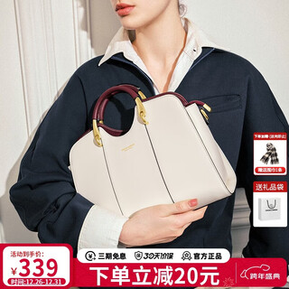 Cnoles handbag women's cowhide practical large capacity single shoulder high-end brand model new year gift for wife, mother and elders